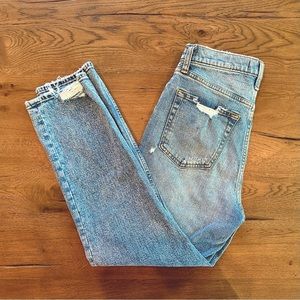 Abercrombie Curve Love Ultra High Rise Ankle Straight Jeans